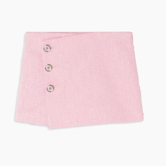 New Versace Tweed Skort, Pink, Size 12